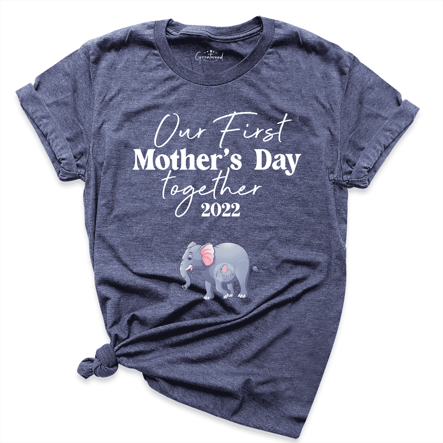 Our First Mothers Day Together Shirt Navy - Greatwood Boutique