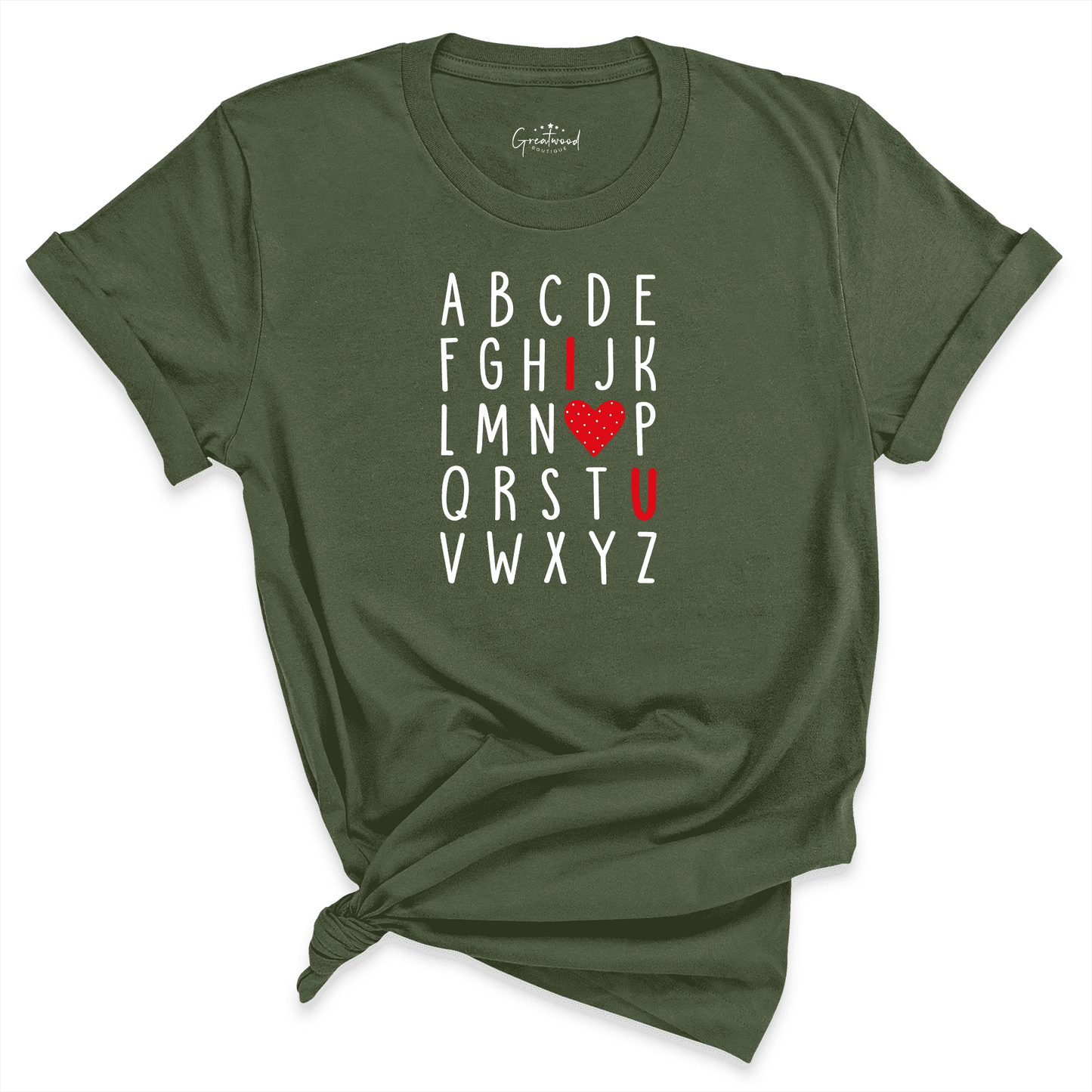 Alphabet I Love You Shirt