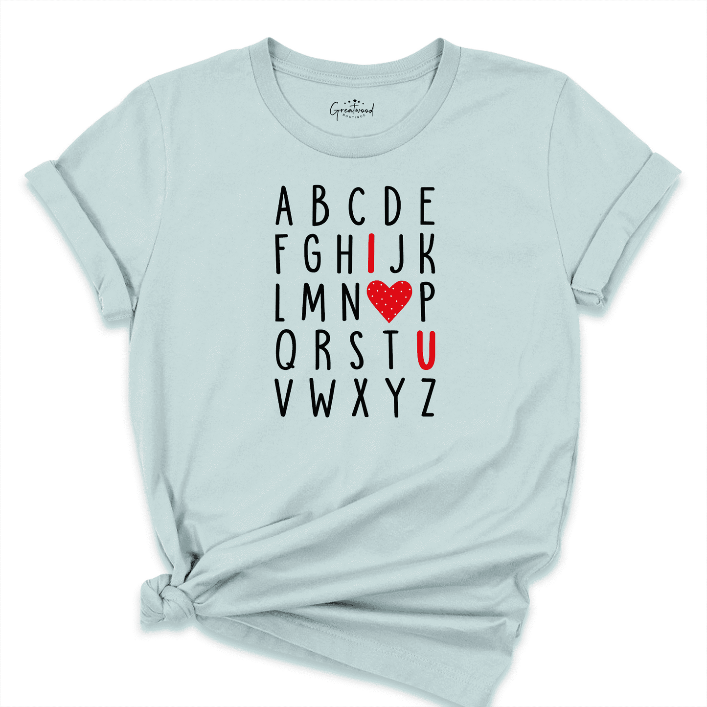 Alphabet I Love You Shirt