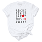 Alphabet I Love You Shirt