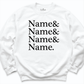 Custom Name List Sweatshirt White - Greatwood Boutique